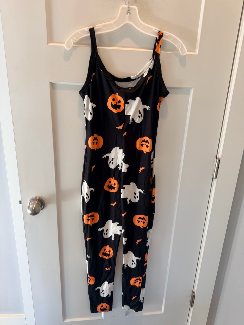 SHEIN Halloween Ghost Pumpkin Bat Print Sleeveless Jumpsuit Small